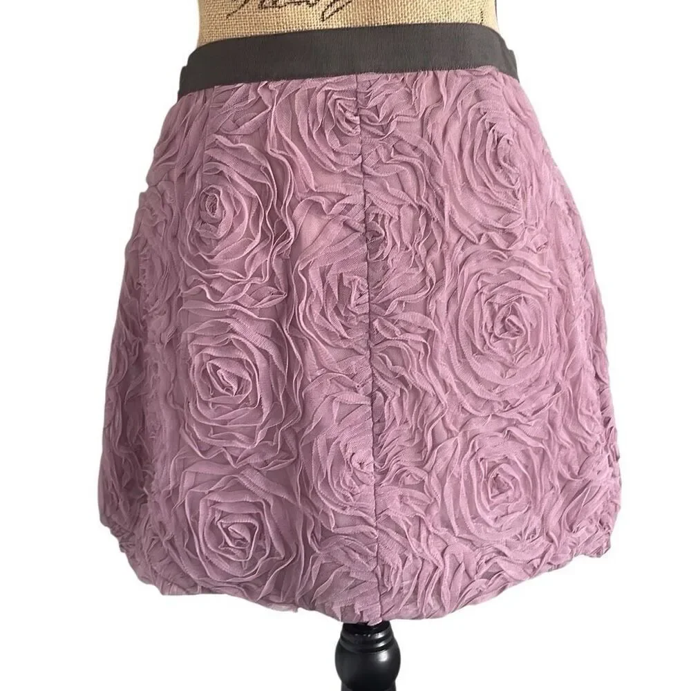 NWT J. Crew Lavender Tulle Rose Mini Skirt - Size 0